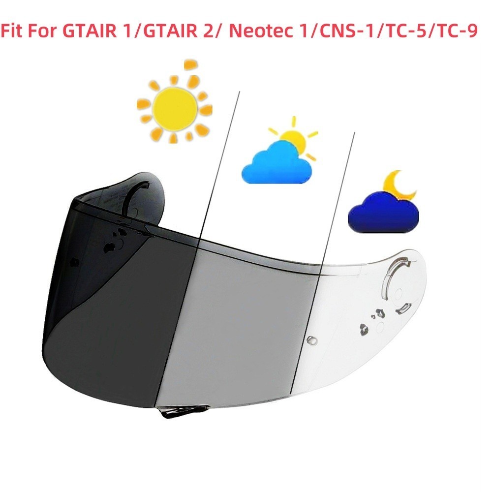 Photochromic Visor Fit For SHOEI GT Air 1 GT Air 2 Neotec 1 CNS-1 CNS1 TC-5 TC-9