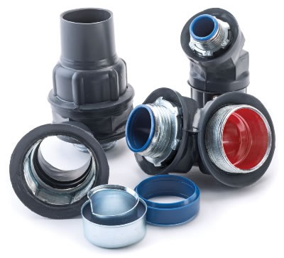 Robroy PR5333 3/4" Liquid Tight Connector, Steel, Straight, NPT