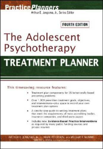 The Adolescent Psychotherapy Treatment Planner - Paperback - GOOD
