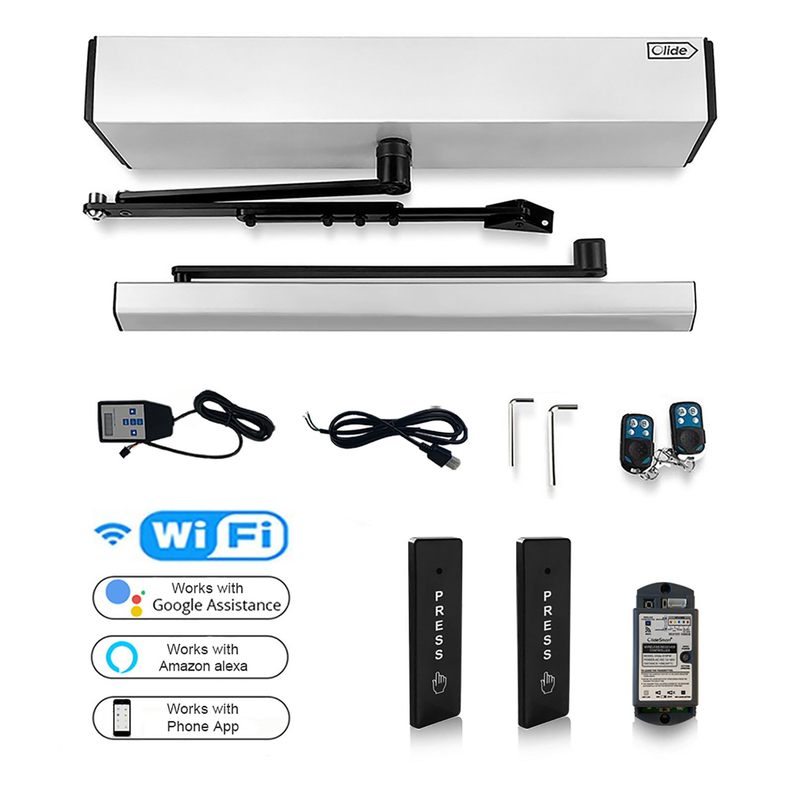WIFI SMART WIRELESS AUTOMATIC SWING DOOR SYSTEM WITH PUSH SWITCHES