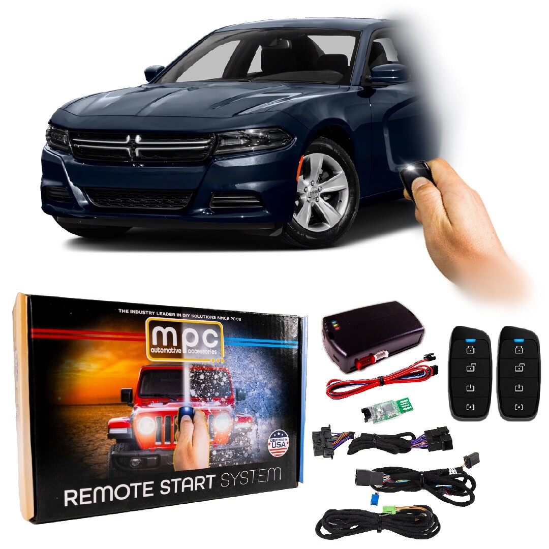 4-Button 2-Way Remote Starter For 2011-2017 Dodge Charger - Plugin T-Harness