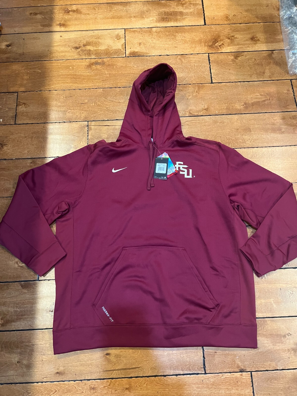 NIKE FLORIDA STATE SEMINOLES FOOTBALL HOODIE THERMA SWEATSHIRT MAROON 3XL NWT