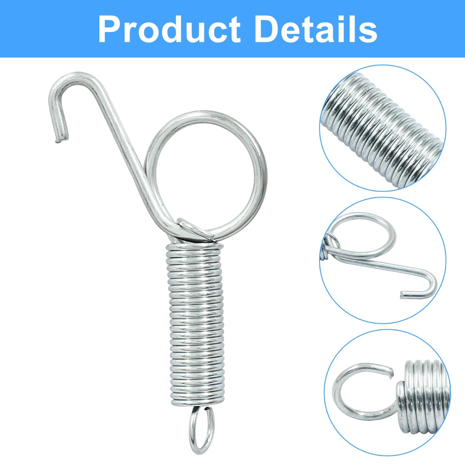 20 Pack Pet Cage Door Latch Spring Hook Quail Cage J Clips for Wire Cages The Do