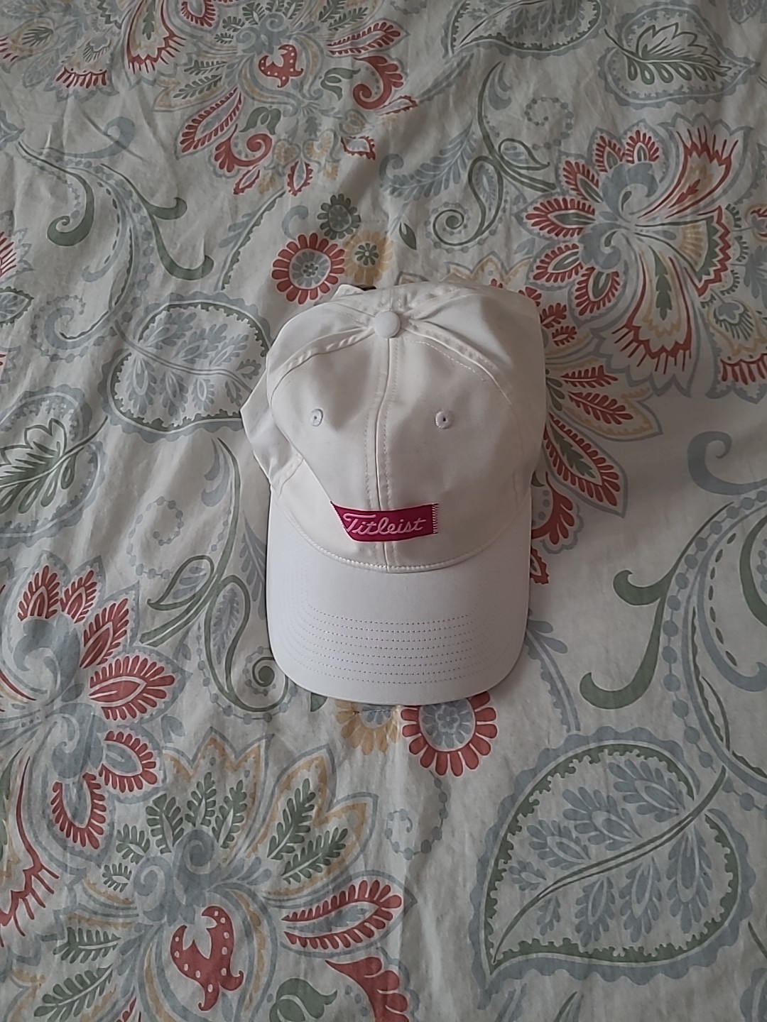 Titleist Baseball Hat Golf  Cream Pink Script