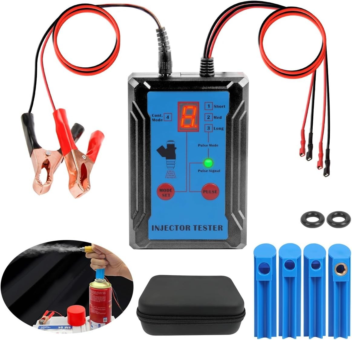Fuel Injector Tester Cleaner Tool Kit 8 Pulse Modes Injector Tester 2 Fuel Injec