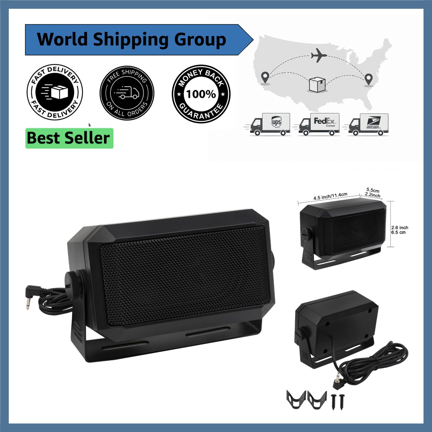 All-in-One 5W External Speaker for Amateur & CB Radios - Exceptional Performance