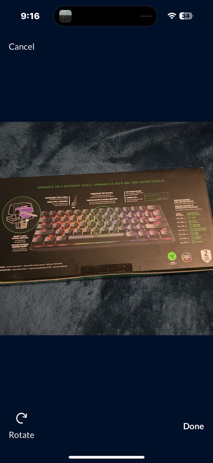 Razer Keyboard, Mouse + AirPod Case