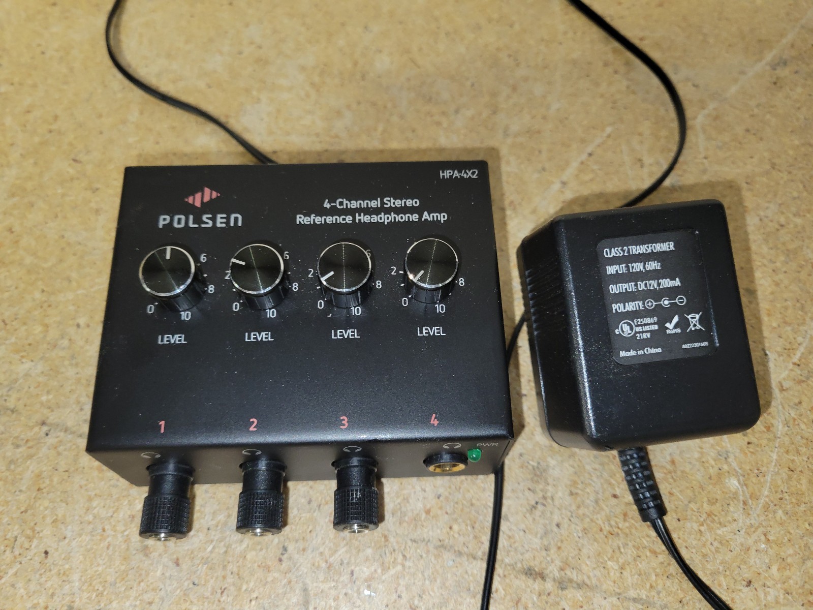 Polsen HPA-4X2 4-Channel Stereo/Mono Reference Headphone Amplifier