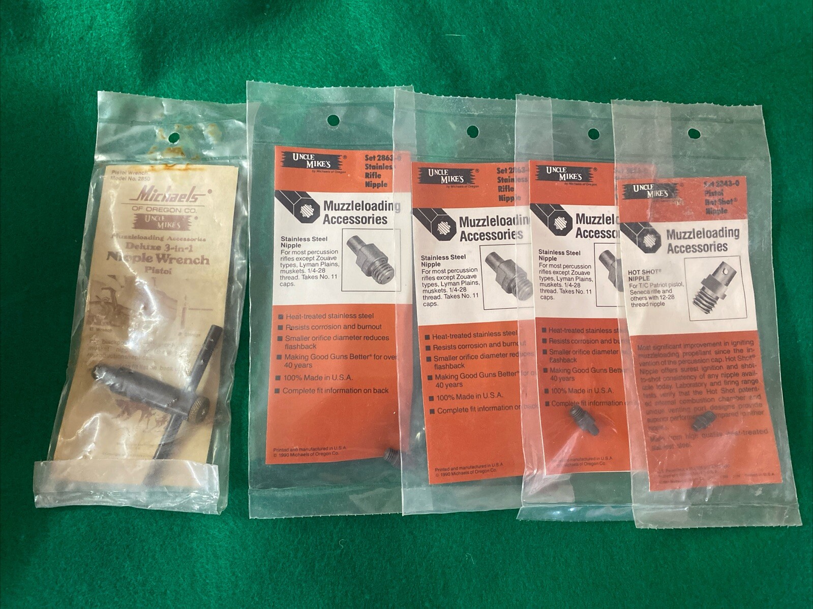 Michael’s Of Oregon Nipple Wrench, Percussion Pistol & (4) Spare Nipples