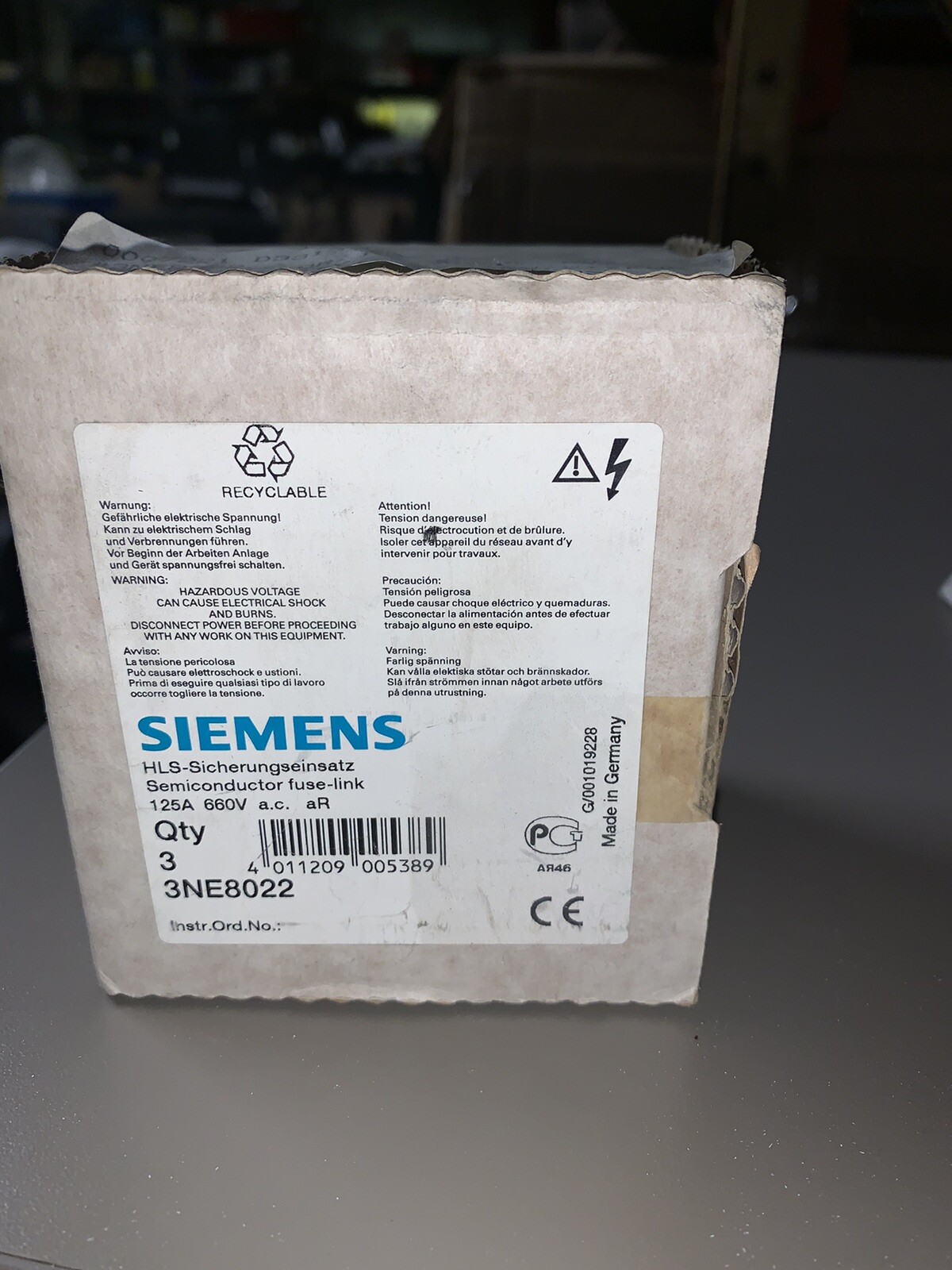 NEW OLD STOCK! SIEMENS 125A 660V SITOR FUSE . Free Shipping To Lower 48