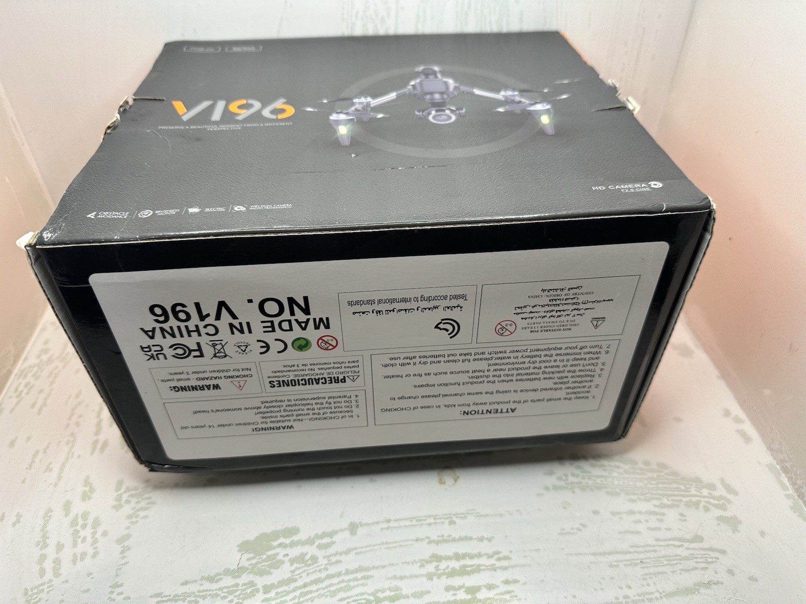 V196GPS Drone Dual Camera FPV RC Quadcopter Foldable Four Way Obstacle