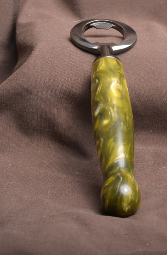 Handmade bottle opener with Resin handle