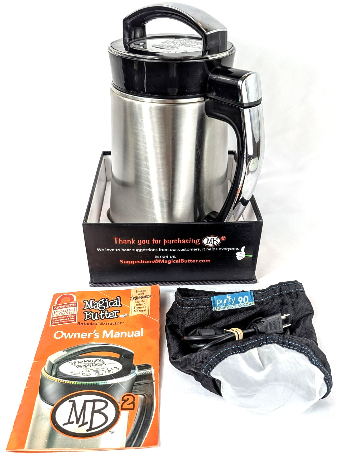 Magical Butter MB2 Botanical Extractor Machine Infuser w/ Box & Filter Bag EUC