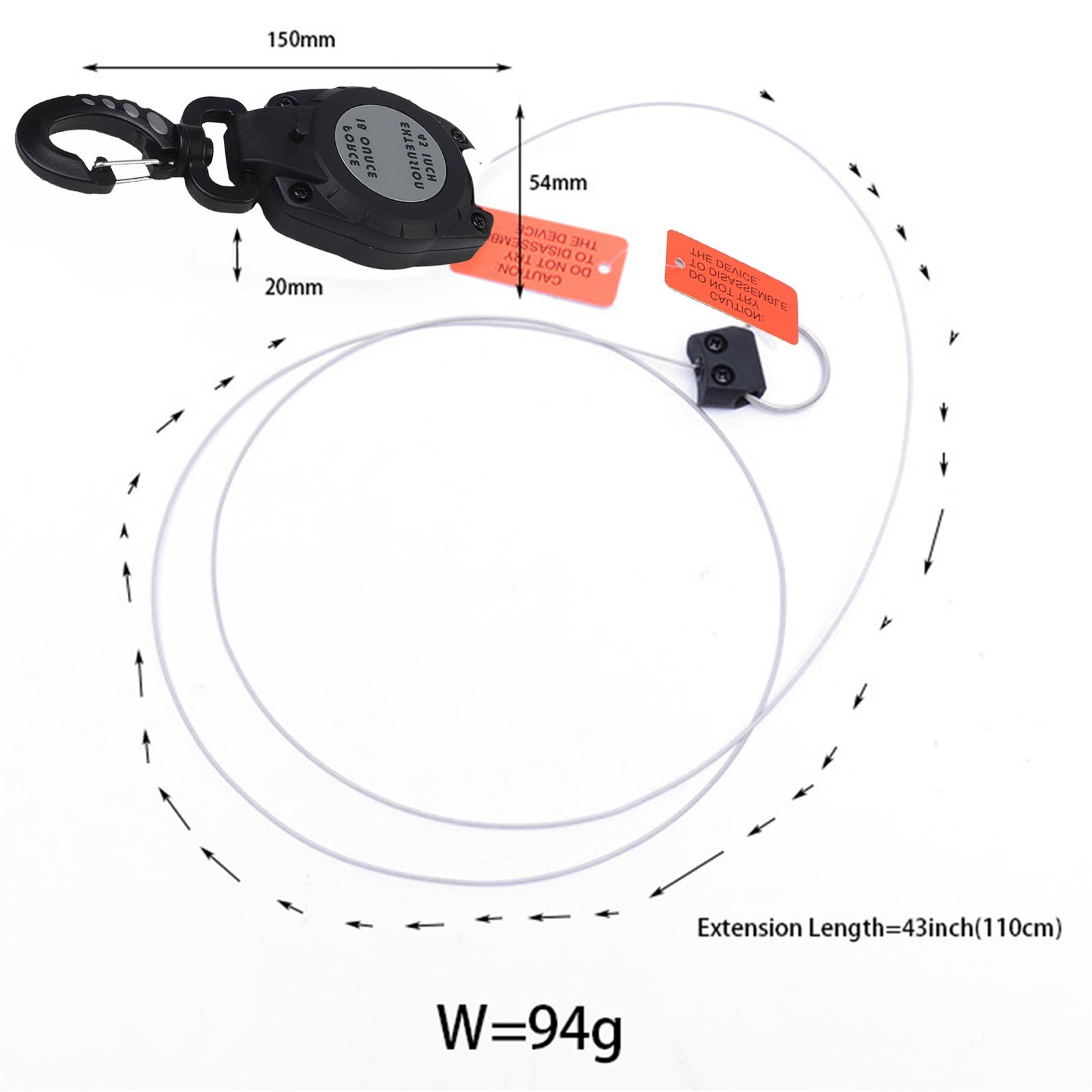 Retractable Dive Accessory with Clip for Easy Gear Management while Underwater