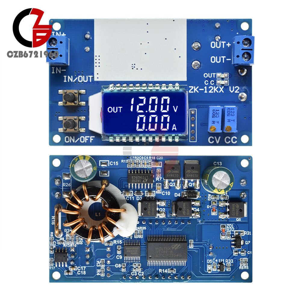 12A Digital LCD Display 24v19v12v to 5v6v adjustable buck module with shell