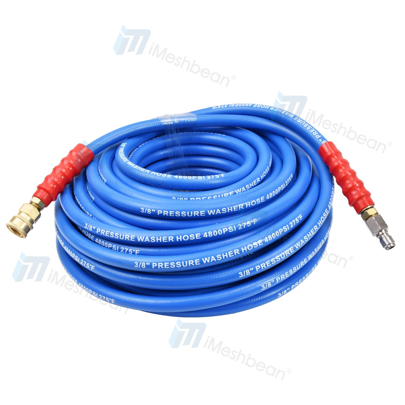 Hot Water Pressure Washer Hose 3/8" x 30ft 4800 psi Non-Marking One-Steel Braid