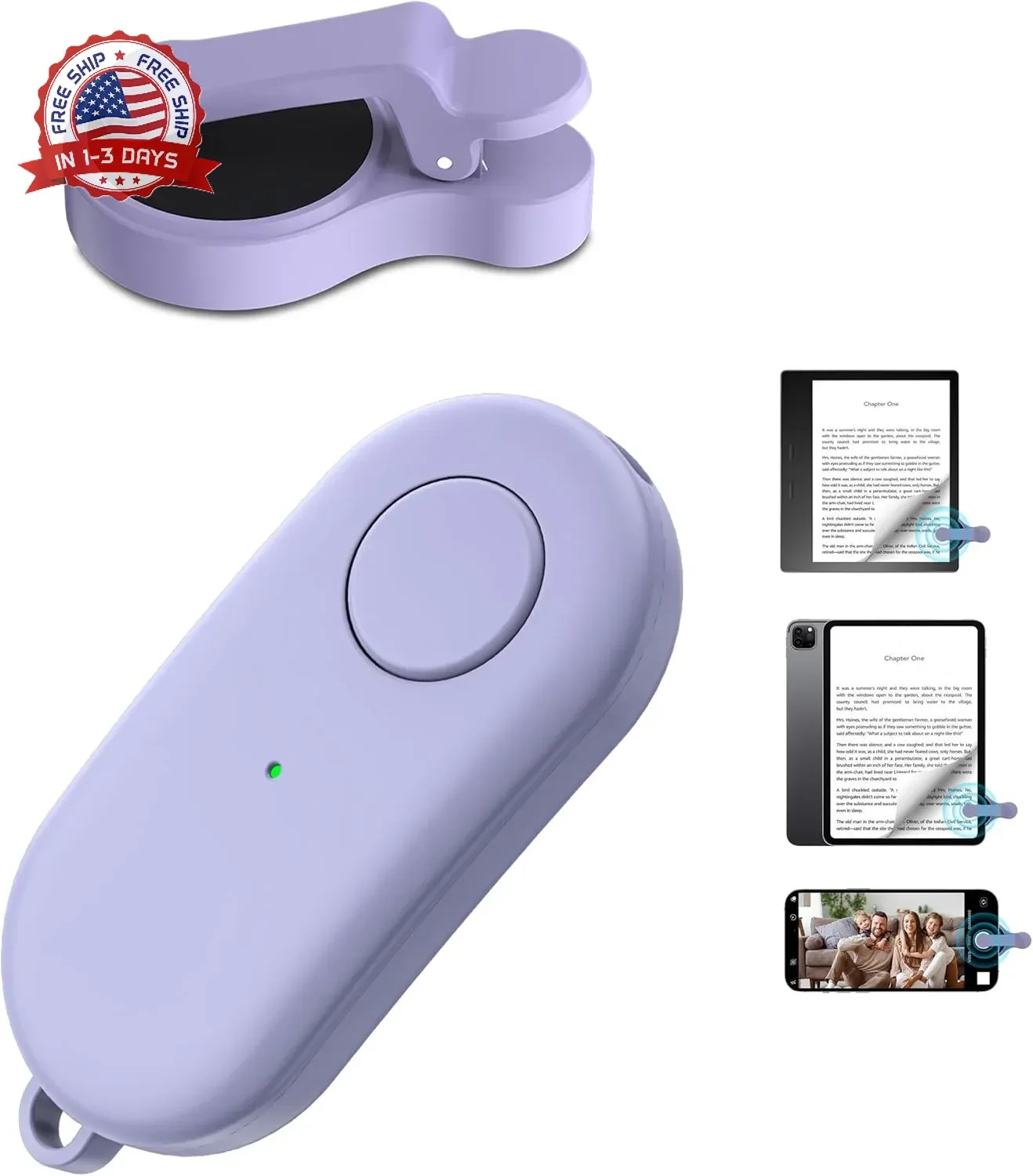 Remote Control Page Turner for Kindle Paperwhite Oasis Kobo eReaders,Kindle Clic
