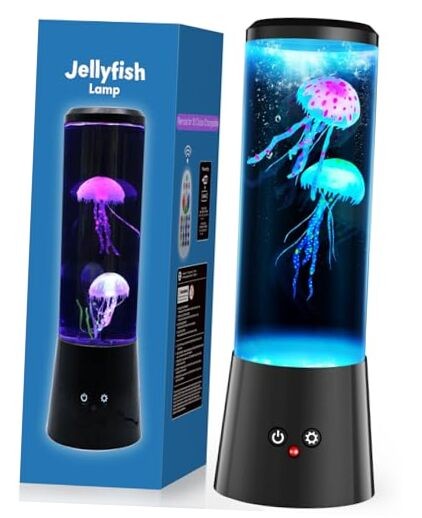 Jellyfish Lamp, 16 Color LED Fantasy Jellyfish Tank Table Light Jellyfish lamp