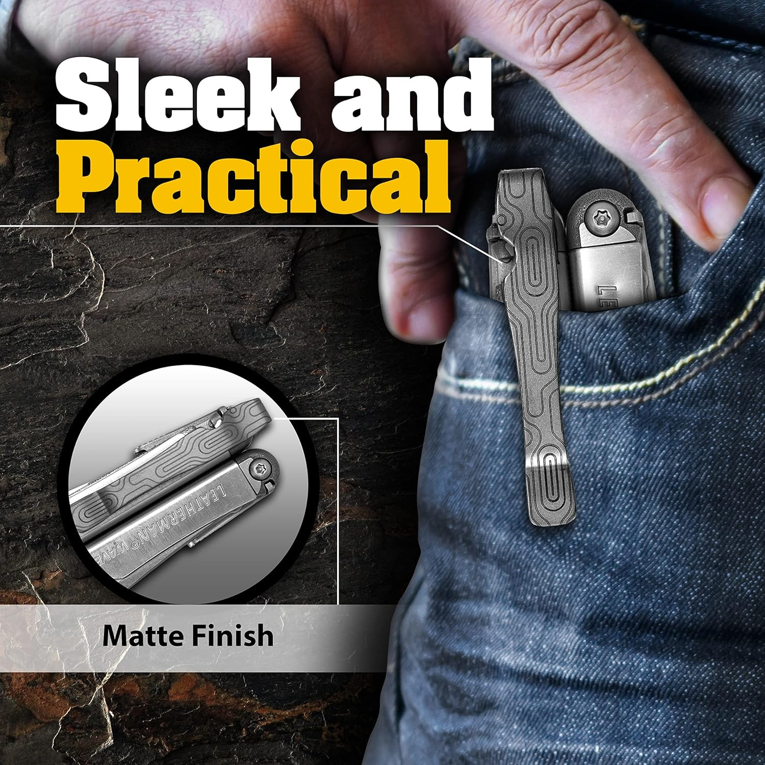 Pocket Clip Compatible with Leatherman Wave, Wave Plus+, Alpha, Surge & Charge