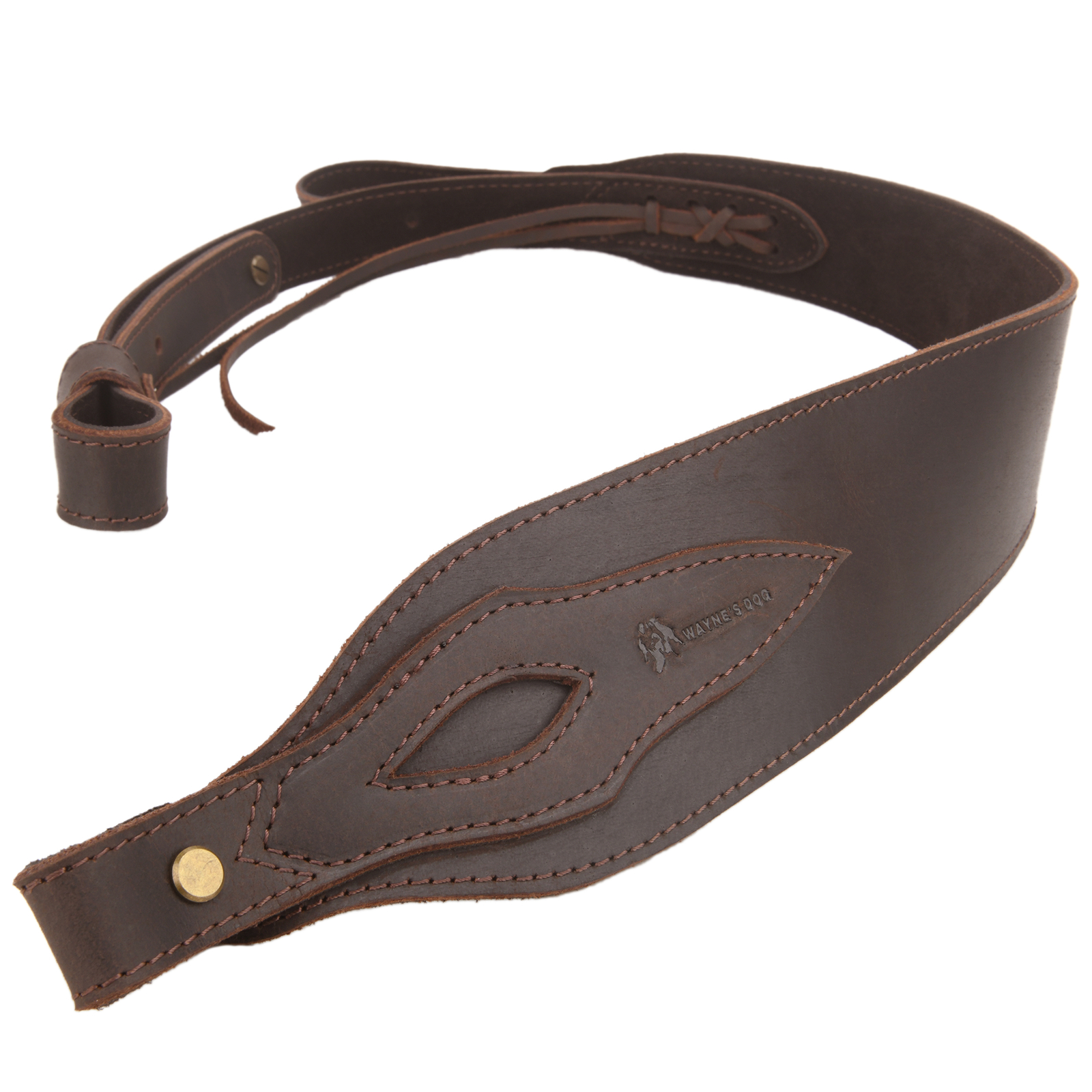 Full Cowhide Leather Soft Rifle Sling Shotgun Carry Strap Padded Sling Brown