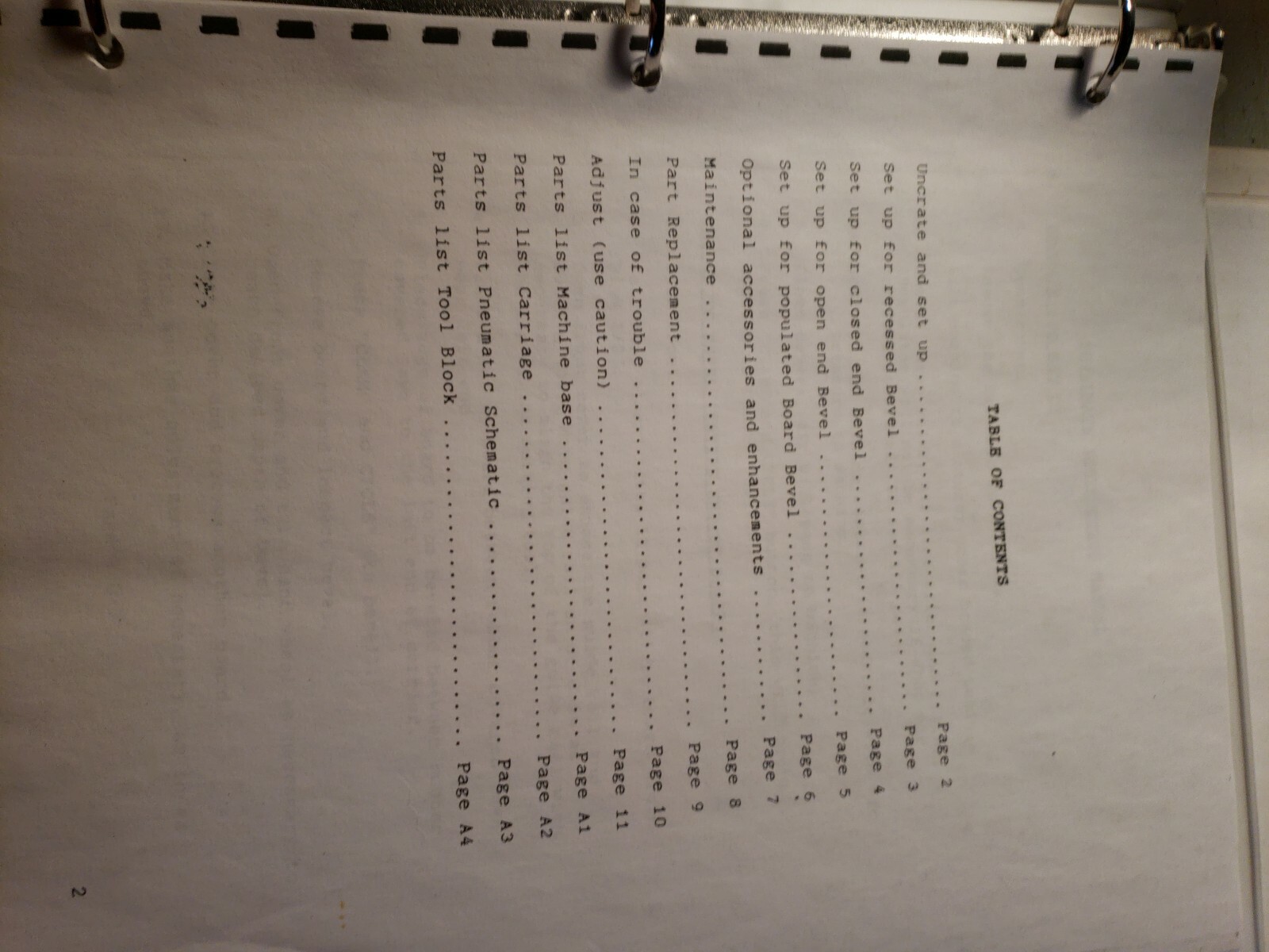 3 Manuals Bevelmate Model 035