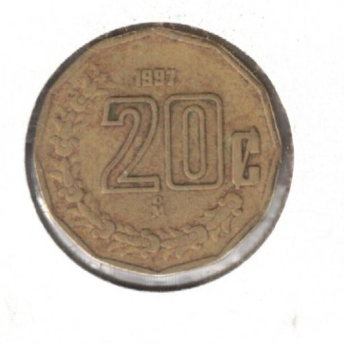 1997 Mexico Circulated Twenty Centavo Coin
