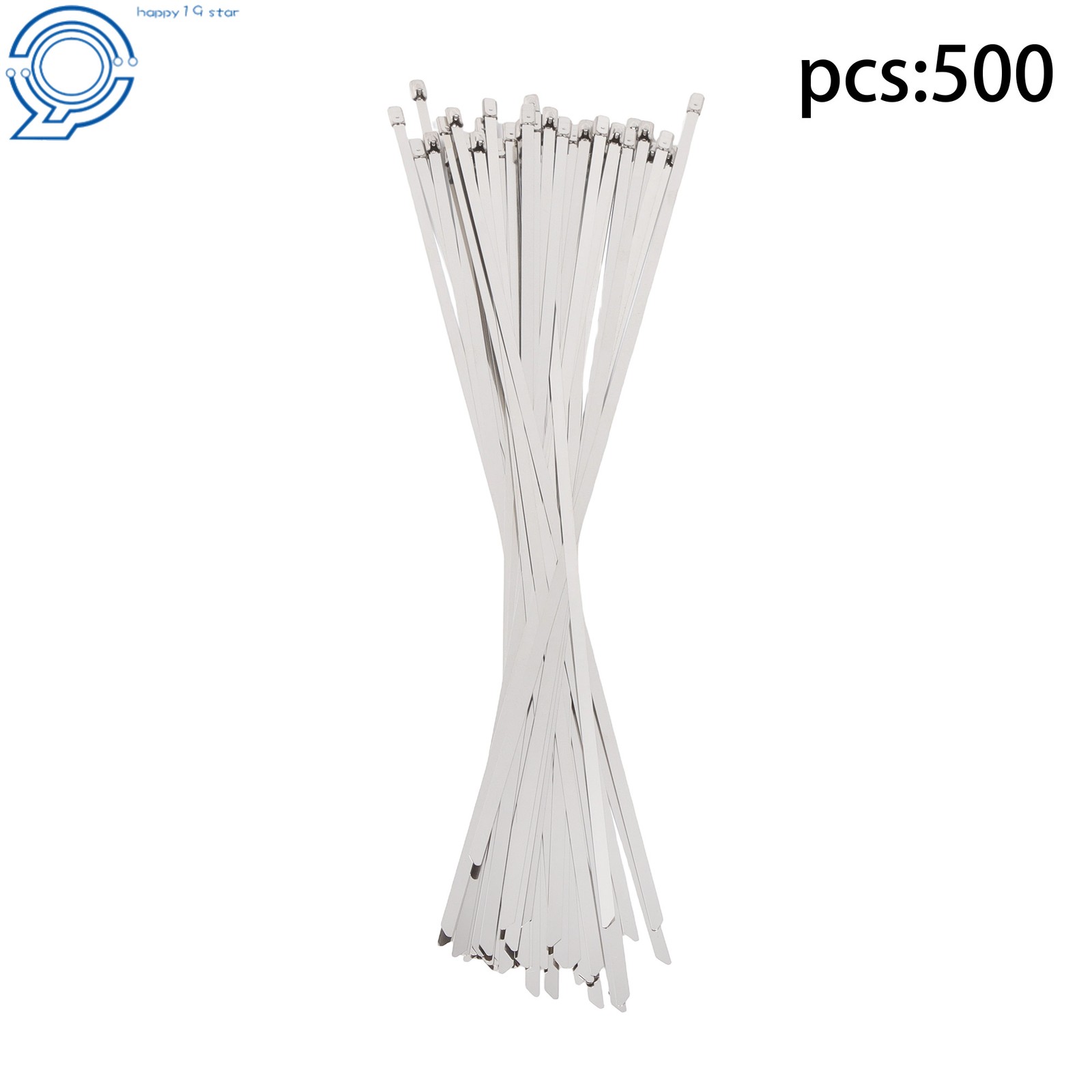 15.7" Zip Ties 304 Stainless Steel Cable Ties 220lb Tensile Strength 500pack