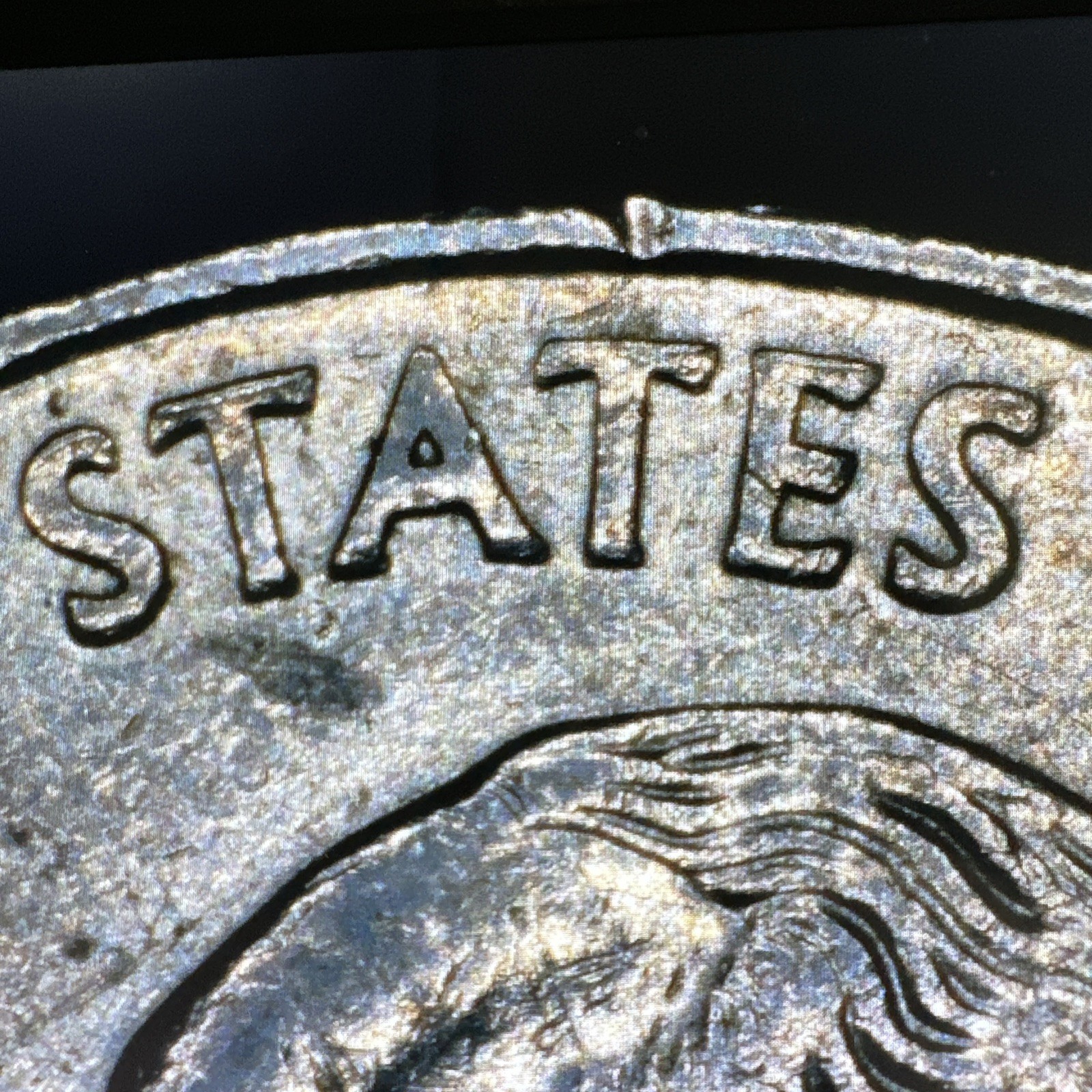 2002-P Indiana State Quarter Error. Die Break, DDR/DDO