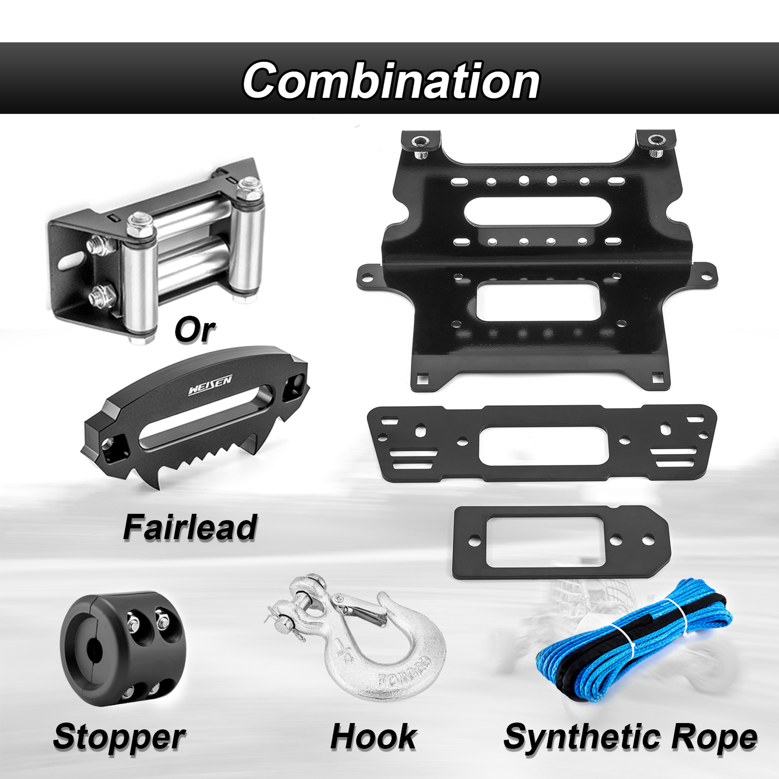 UTV Winch Mounting Bracket For Polaris Range 570/900/1000/XP Fullsize