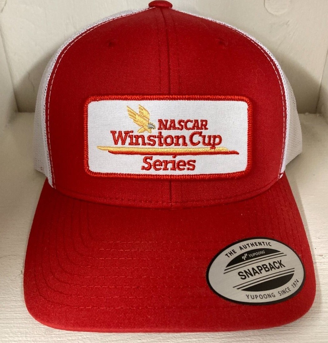 NASCAR Winston Cup SNAPBACK TRUCKER Hat Retro Cap Classic Stock Car New!