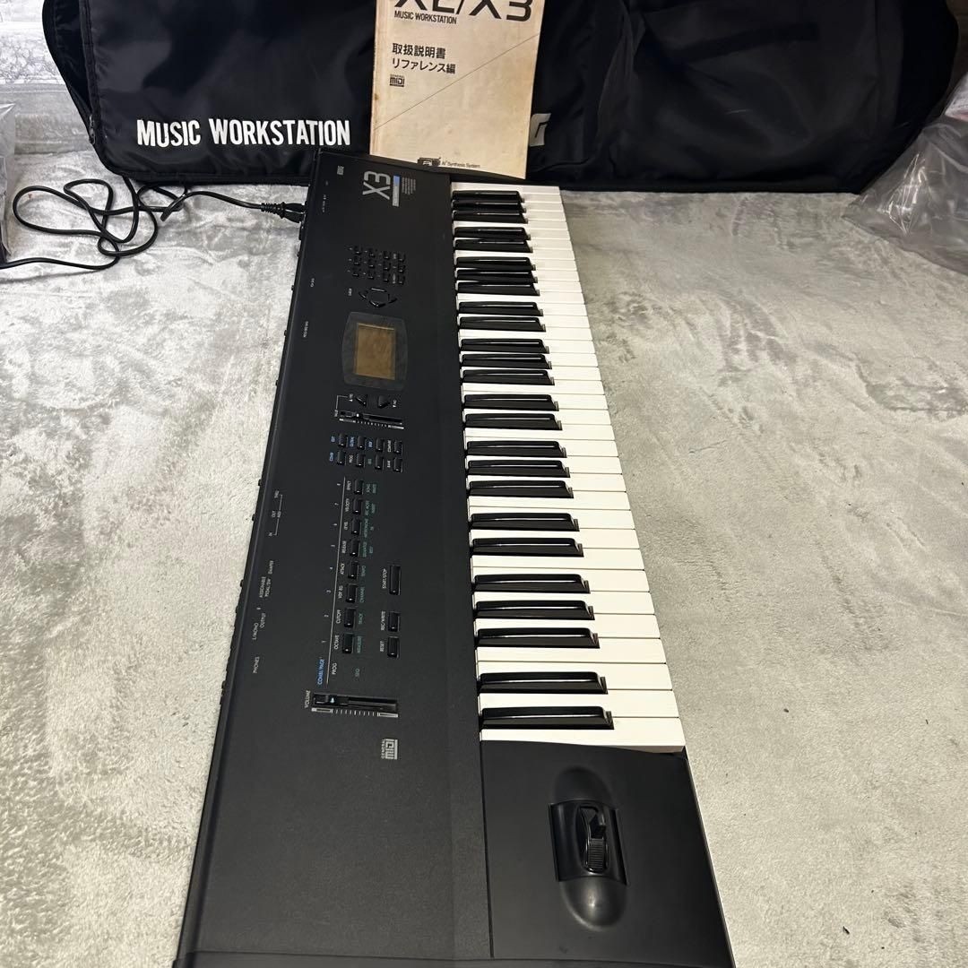 KORG X3 61 Key Music Workstation Synthesizer Keyboard With Gig Bag Tested Japan