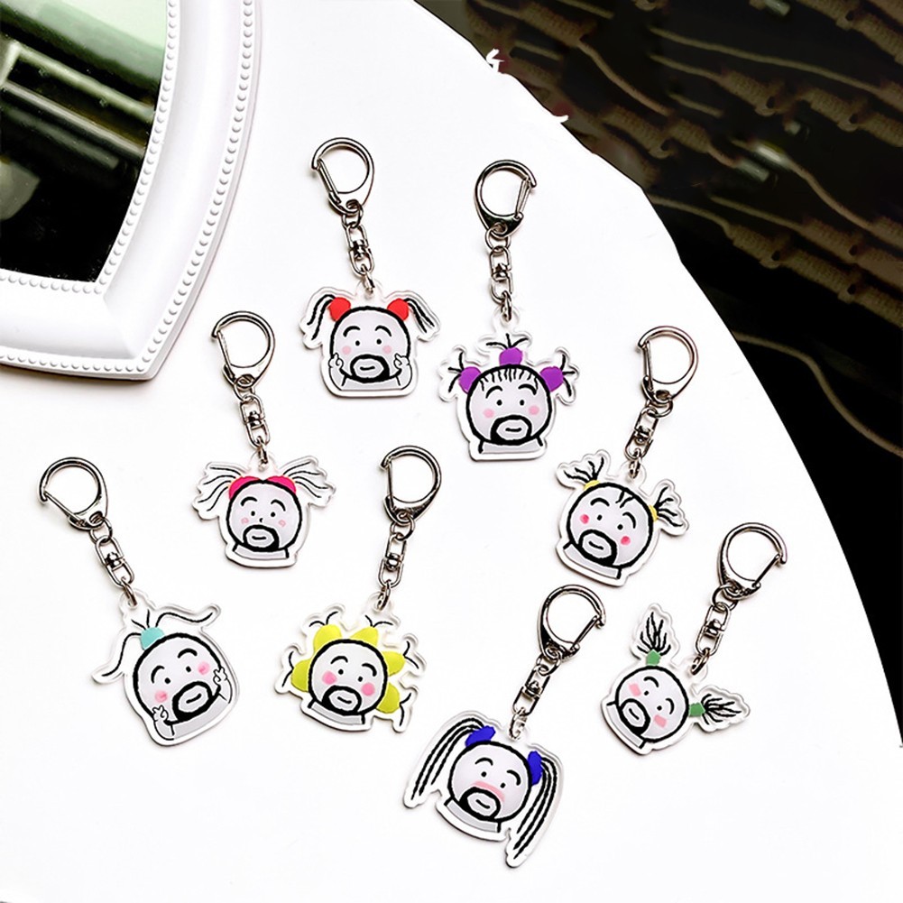 Creative Acryllic Keyring with Charming Design Lightweight and Fun to Use