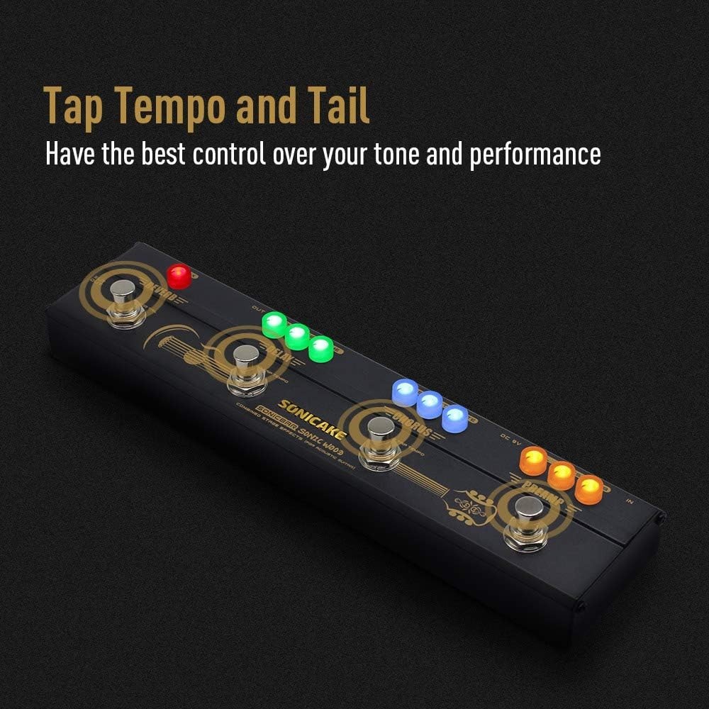 Elite Acoustic Guitar Effects Pedal: Multi-Effects Preamp With Chorus & Delay
