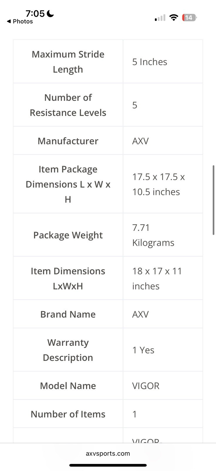 AXV-VIGOR-6 Under-Desk Hands-Free Elliptical Machine Trainer