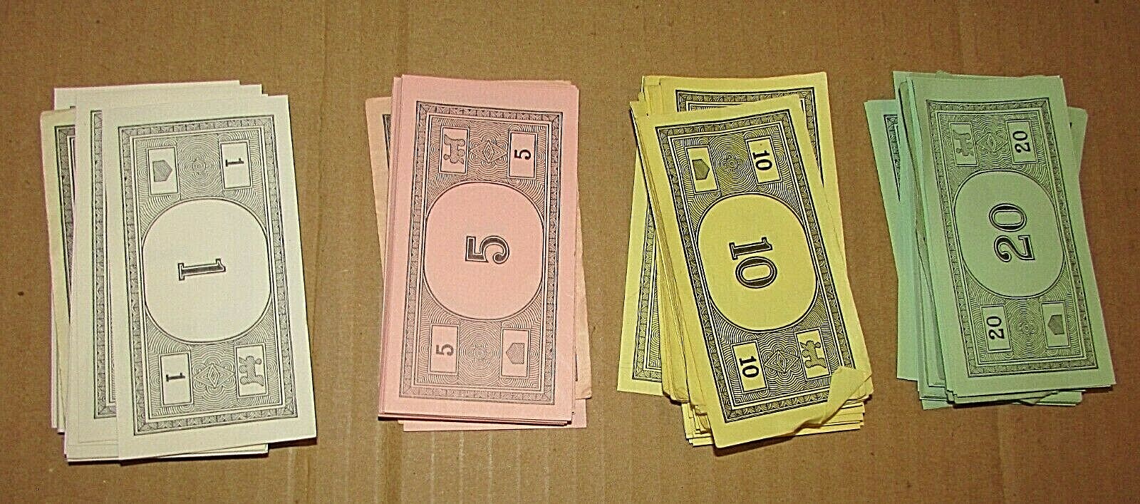Vintage 1970's Monopoly Game Money Cash $1 $5 $10 $20 FREE S/H
