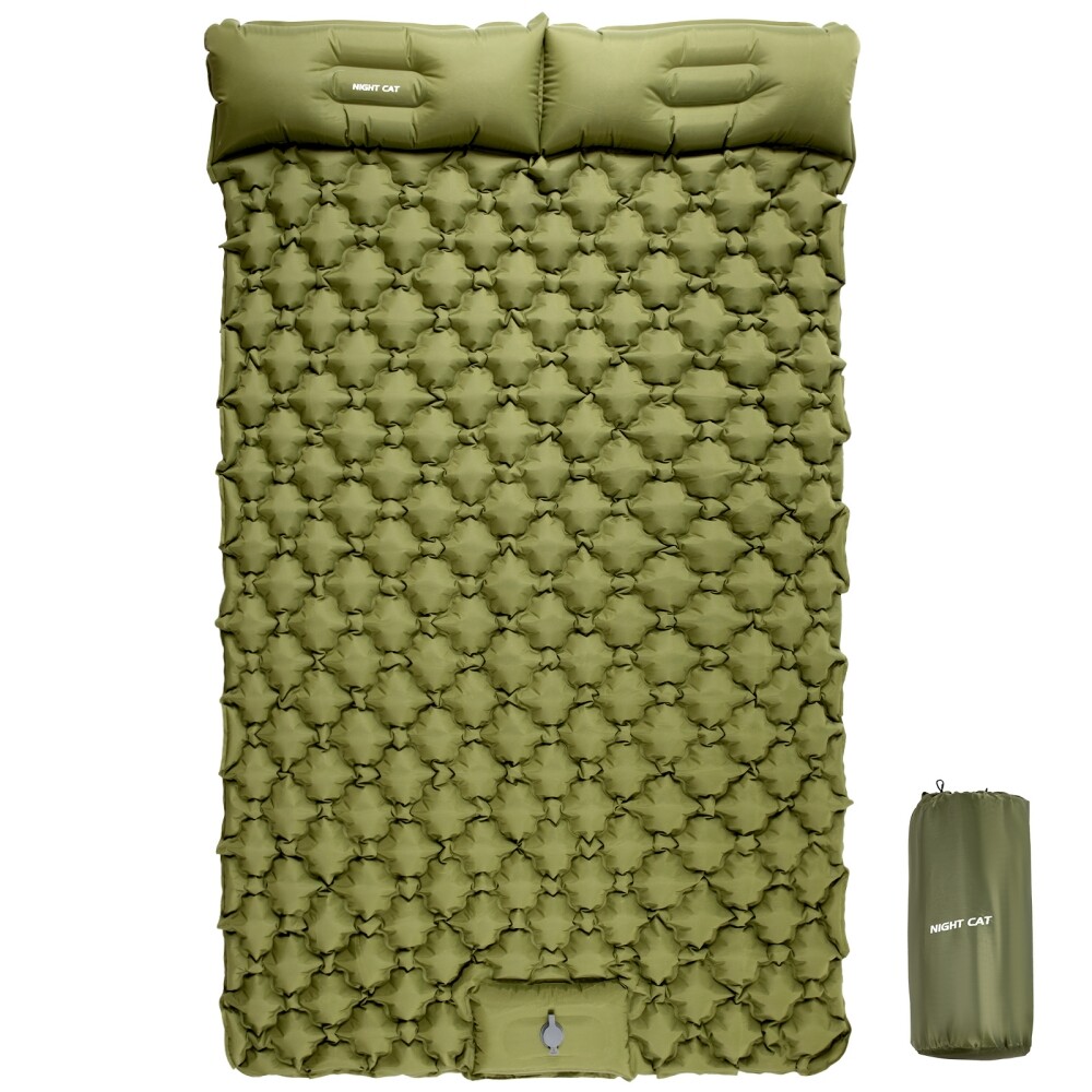 Camping Sleeping Pad with Quick-Inflate Foot Pump, Water Resistant, Ultralight,