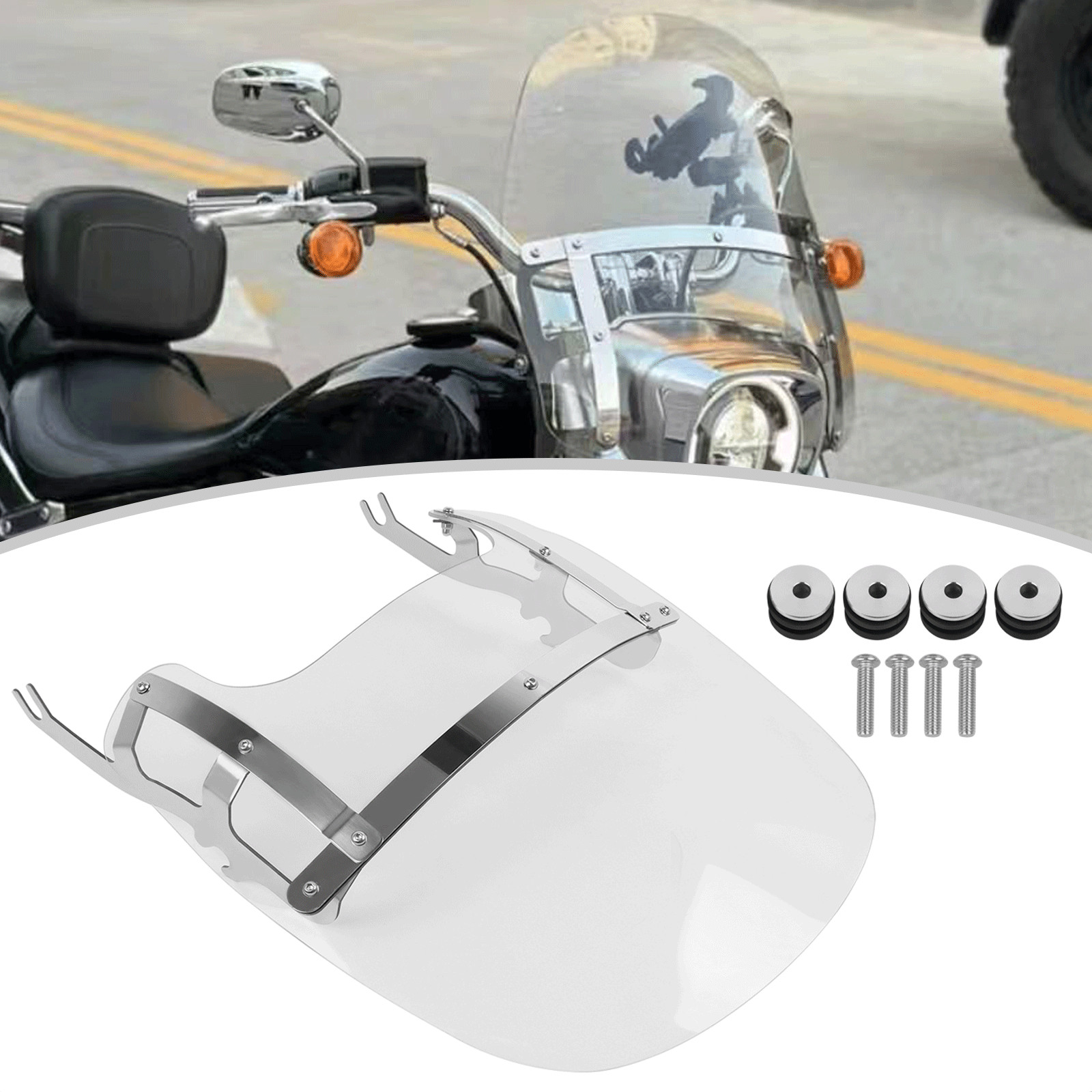 15" Windshield Windscreen Compatible With Harley Fat Boy FLFB FLFBS 2018-2025