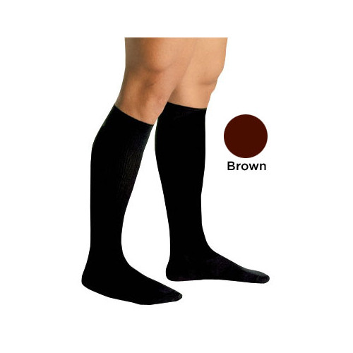 Men's Firm Support Socks 20-30mmHg Brown Medium