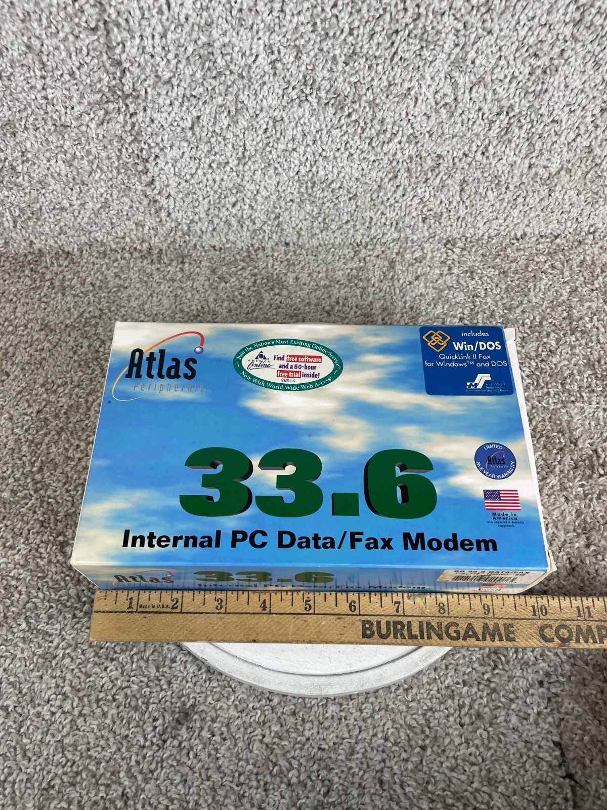 Vintage Atlas Peripherals 33.6 Internal PC Data/Fax Modem
