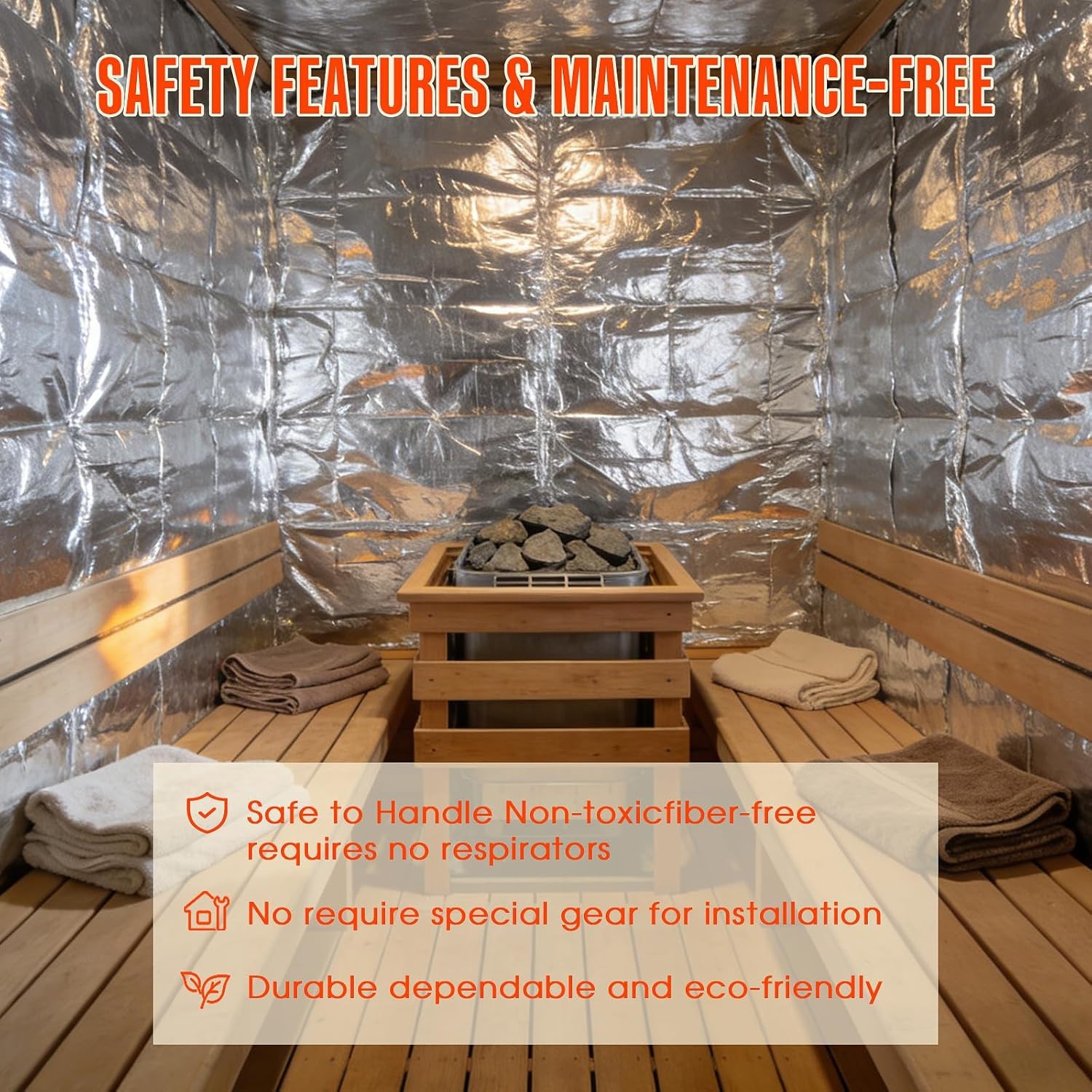 Double Reflective Insulation Roll Woven Fabric SOLID Radiant Barrier 500SQFT