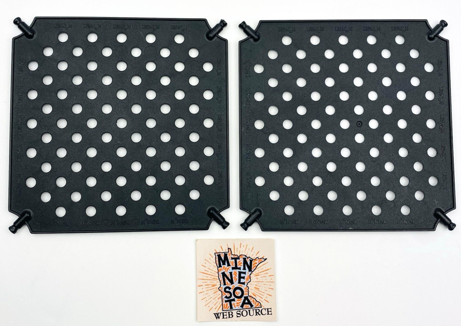 (2) K’NEX Large Black Square Panels 5‑1/2" (5.50") – USED OEM