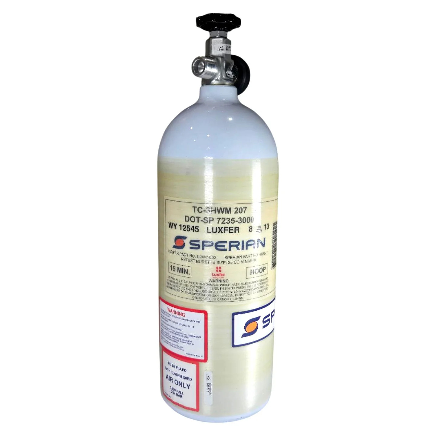 Sperian 968513 15 Min 5500 PSI Composite SCBA Air Cylinder