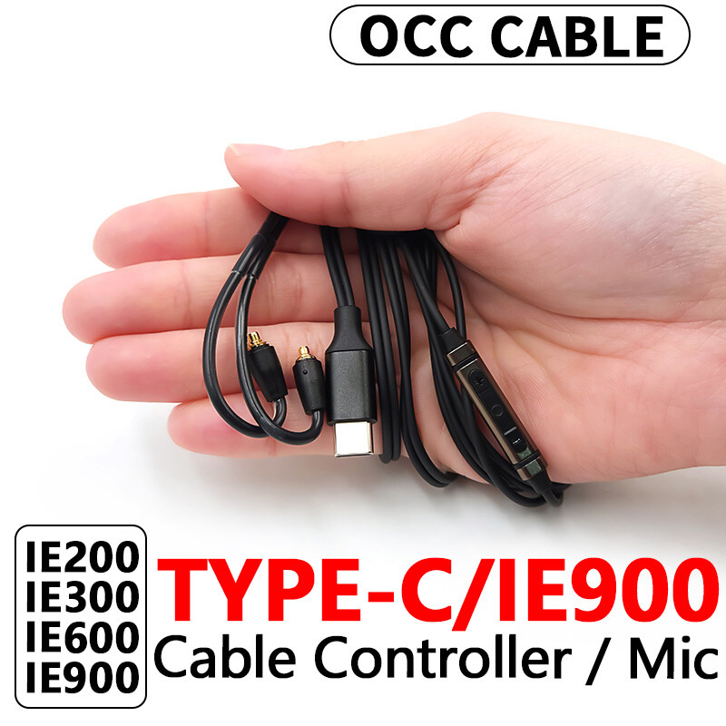 6N Occ HiFi Earphone Cable for Sennheiser IE200 IE300 IE600 IE900 Mic Control