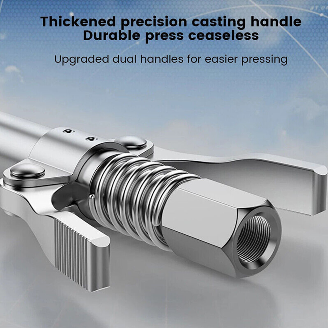 High Pressure Quick Release Grease Gun Coupler Coupling End Fitting 1/8” NPT Kit