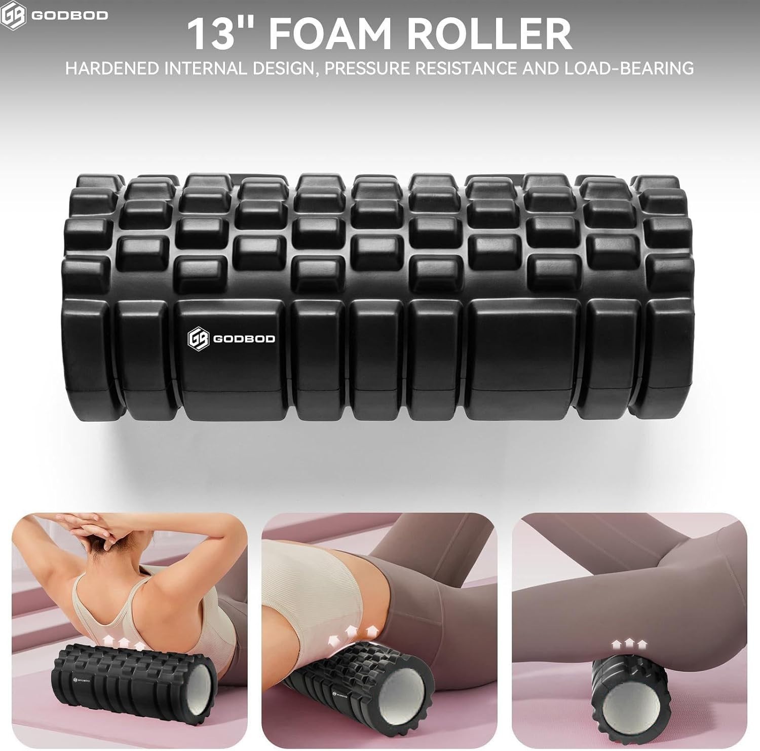 Deep Tissue Foam Roller High-Density Massage Roller Pain Relief Physical Therapy