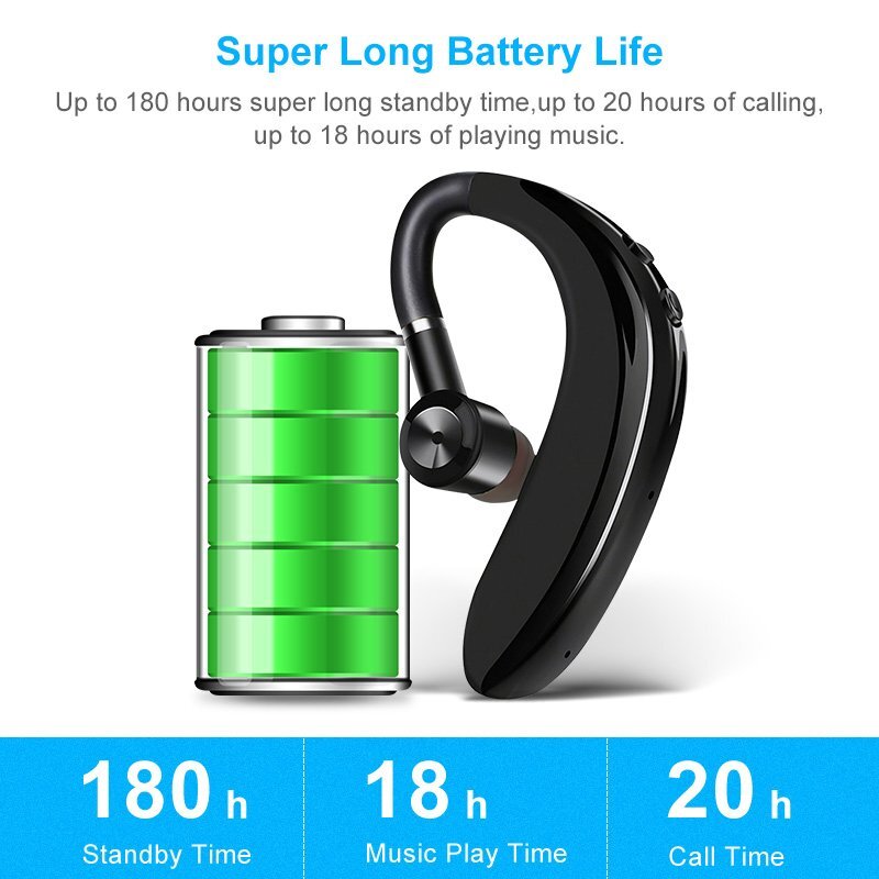 Bluetooth Headphone Driving Phone Call Headset Handsfree Earphone Sport Ear-hook