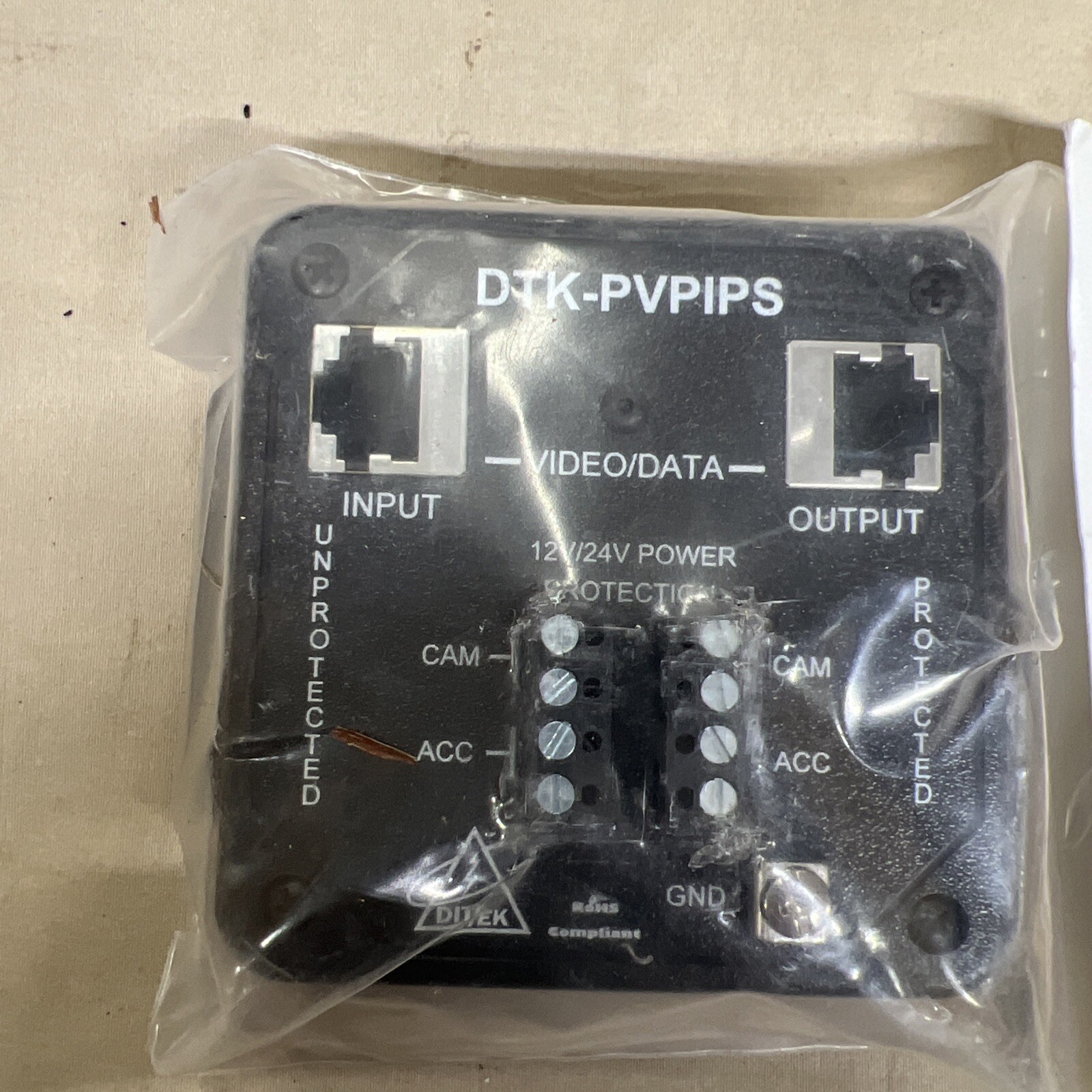 Ditek IP/PoE Data and 12/24V Power Surge Protector DTK-PVPIPS