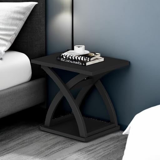X-Design Side Table Living Room End Side Table End Table with Storage Shelf