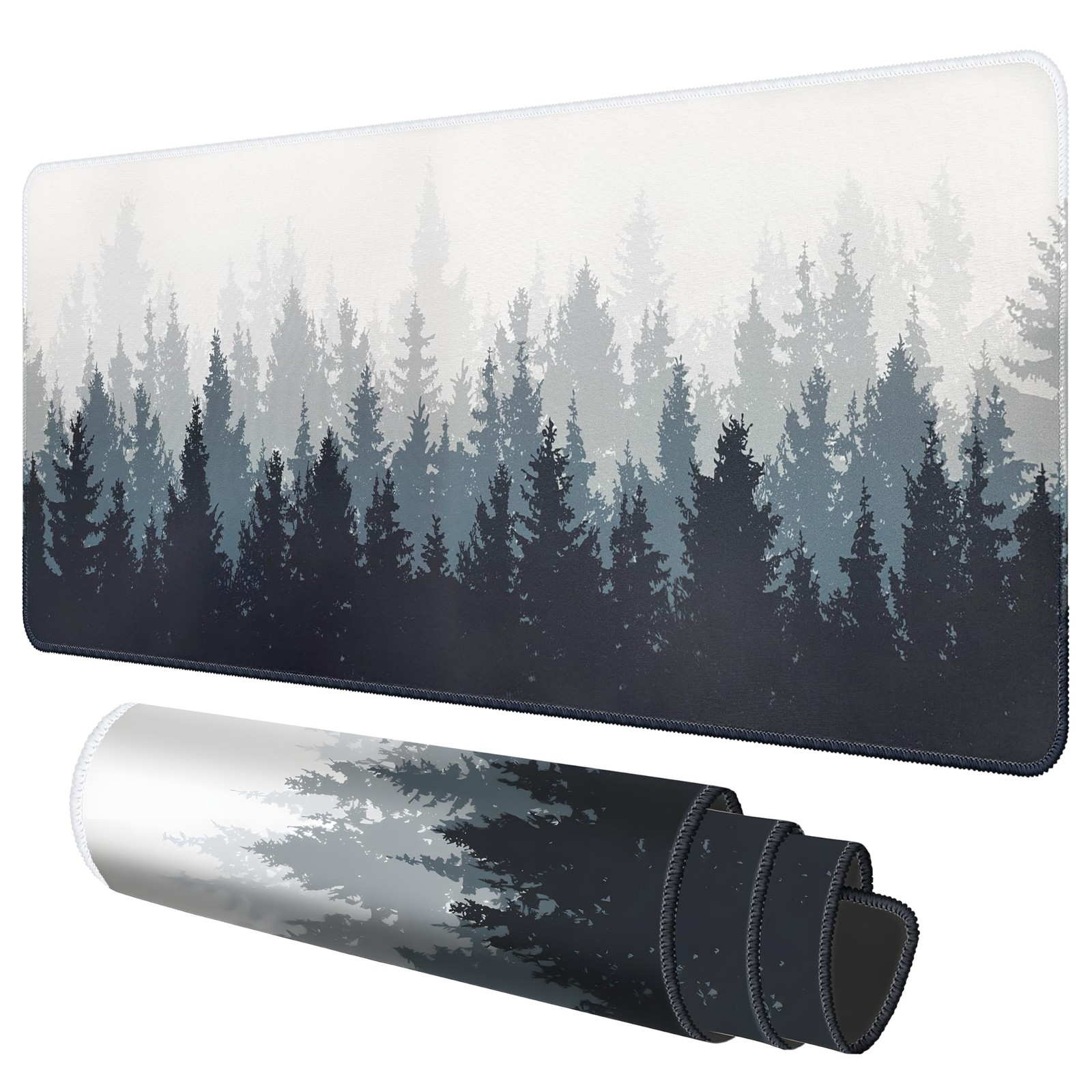 Galdas Mouse Pad For Gaming,Forest Background Pattern XXL XL Large Mouse Mat ...