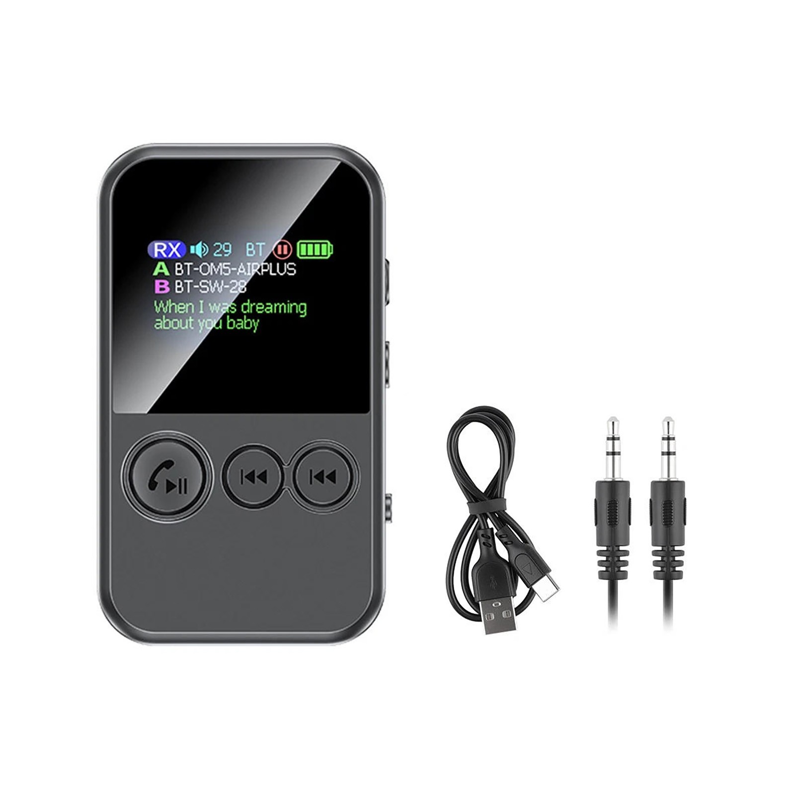Dual Link Bluetooth 5.4 Transmitter Receiver for Two Phones and Two Headsets